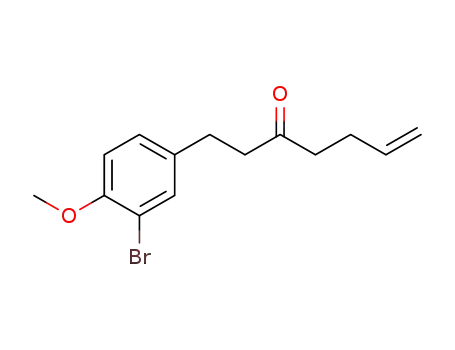 Molecular Structure of 1354834-17-5 (1-(3-bromo-4-methoxyphenyl)hept-6-en-3-one)
