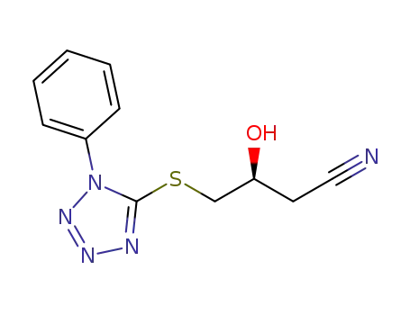 (S)-3-hydroxy-4-[(1-phenyltetrazole-5-yl)sulfanyl]butyronitrile