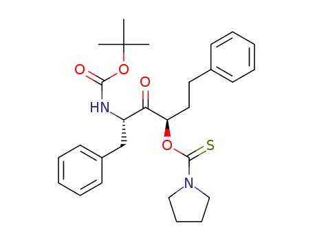 (-)-O-(3R,5S)-5-(tert-butoxycarbonyl)amino-4-oxo-1,6-diphenylhexan-3-yl pyrrolidine-1-carbothioate