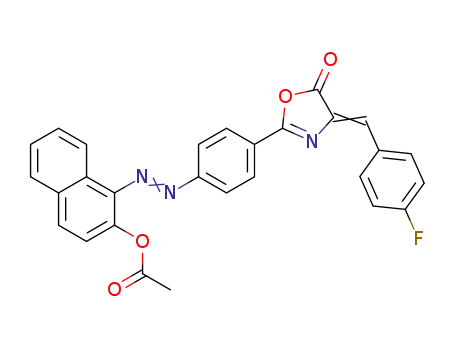 1-[2-(4-{4-[1-(4-fluorophenyl)methylidene]-5-oxo-4,5-dihydro-1,3-oxazol-2-yl}phenyl)-1-diazenyl]-2-naphthyl acetate