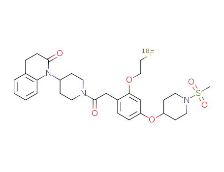 1-(4-(3,4-dihydro-2-oxoquinolin-1(2H)-yl)piperidin-1-yl)-2-(2-(2-[18F]fluoroethoxy)-4-((1-(methylsulfonyl)piperidin-4-yl)oxy)phenyl)ethanone