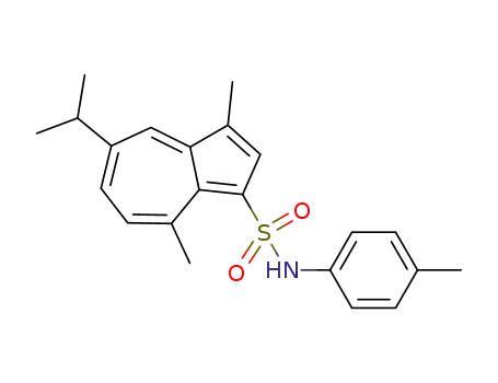 Molecular Structure of 1338350-95-0 (N-(4-methylphenyl)-3,8-dimethyl-5-isopropyl-1-azulene sulfonamide)