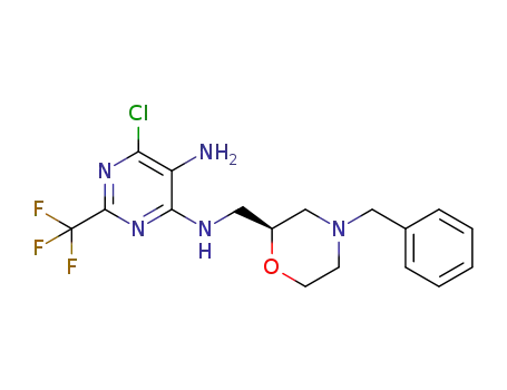 N<sub>4</sub>-{[(2S)-4-Benzylmorpholin-2-yl]methyl}-6-chloro-2-(trifluoromethyl)pyrimidine-4,5-diamine