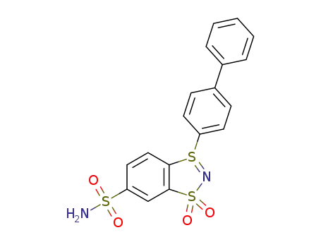 Molecular Structure of 1345020-97-4 (6-aminosulfonyl-3-(4-biphenyl)-1,3,2-benzodithiazolium ylide 1,1-dioxide)