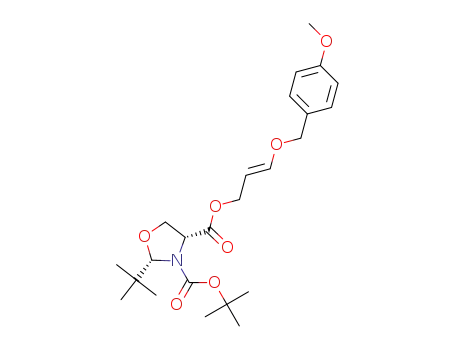 Molecular Structure of 1354623-29-2 (3-tert-butyl 4-((E)-3-(4-methoxybenzyloxy)allyl) (2S,4R)-2-tert-butyloxazolidine-3,4-dicarboxylate)