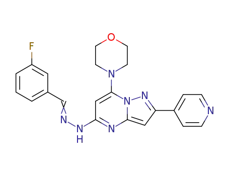 N-(3-fluoro-benzylidene)-N'-(7-morpholin-4-yl-2-pyridin-4-yl-pyrazolo[1,5-a]pyrimidin-5-yl)-hydrazine