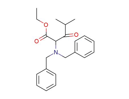 Molecular Structure of 1439368-35-0 (ethyl (2RS)-2-(dibenzylamino)-4-methyl-3-oxopentanoate)