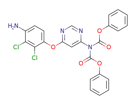 N,N-diphenoxycarbonyl-6-(4-amino-2,3-dichlorophenoxy)pyrimidin-4-amine