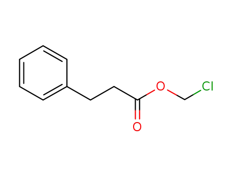 Molecular Structure of 104822-00-6 (Benzenepropanoic acid, chloromethyl ester)