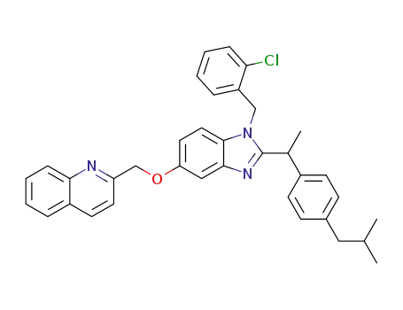 2-[({1-(2-chlorobenzyl)-2-[1-(4-isobutylphenyl)ethyl]-1H-benzimidazol-5-yl}oxy)methyl]quinoline