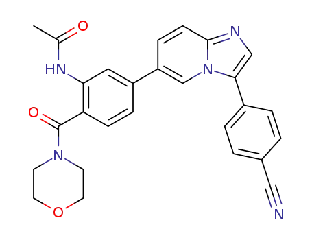 N-(5-(3-(4-cyanophenyl)imidazo[1,2-a]pyridin-6-yl)-2-(morpholine-4-carbonyl)phenyl)acetamide