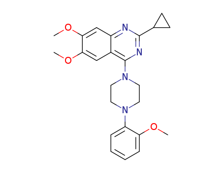 2-cyclopropyl-6,7-dimethoxy-4-(4-(2-
methoxyphenyl)piperazin-1-
yl)quinazoline
