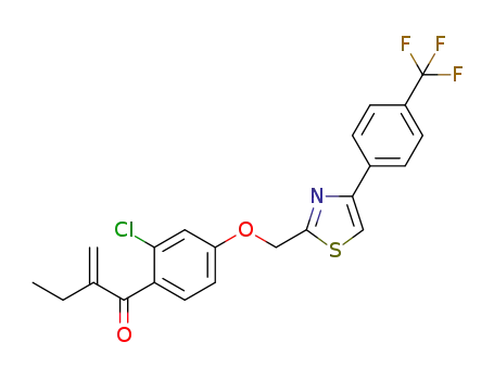 2-[3-chloro-4-(2-methylene-1-oxobutyl)phenoxymethyl]-4-(4-trifluoromethylphenyl)thiazole