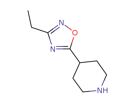 Molecular Structure of 912761-48-9 (4-(3-Ethyl-1,2,4-oxadiazol-5-yl)piperidine)