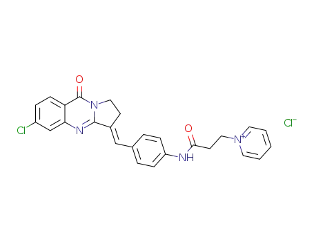 (E)-1-(3-((4-((6-chloro-9-oxo-1,2-dihydropyrrolo[2,1-b]quinazolin-3(9H)-ylidene)methyl)phenyl)amino)-3-oxopropyl)pyridin-1-ium chloride