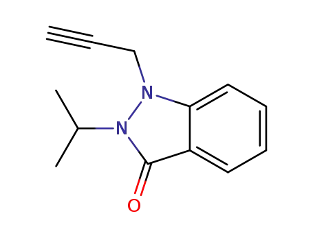 Molecular Structure of 1309979-75-6 (2-isopropyl-1-(prop-2-yn-1-yl)-1H-indazol-3(2H)-one)