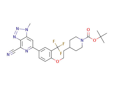 tert-butyl 4-(2-(4-(4-cyano-1-methyl-1H-[1,2,3]-triazolo[4,5-c]pyridin-6-yl)-2-(trifluoromethyl)phenoxy)ethyl)piperidine-1-carboxylate