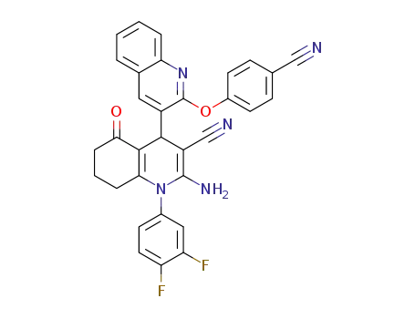 2'-amino-2-(4-cyanophenoxy)-1'-(3,4-difluorophenyl)-5'-oxo-1',4',5',6',7',8'-hexahydro-3,4'-biquinoline-3'carbonitrile