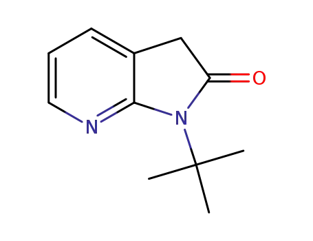 Molecular Structure of 1455358-06-1 (1-(tert-butyl)-1,3-dihydro-2H-pyrrolo[2,3-b]pyridin-2-one)