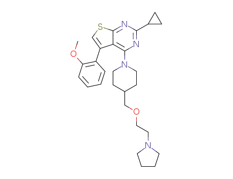 2-cyclopropyl-5-(2-methoxyphenyl)-4-[4-(2-pyrrolidin-1-ylethoxymethyl)-1-piperidyl]thieno[2,3-d]pyrimidine