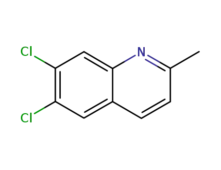 Molecular Structure of 71063-12-2 (6,7-DICHLOROQUINALDINE)