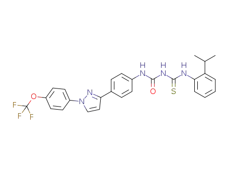 N-[[(2-isopropylphenyl)amino]thioxomethyl]-N'-((4-(1-(4-(trifluoromethoxy)phenyl)-1H-pyrazol-3-yl)phenyl))urea