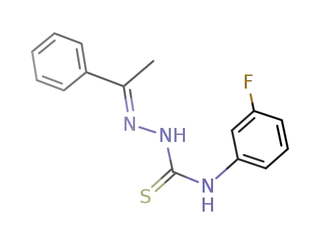Molecular Structure of 1353899-39-4 (N<sup>(3)</sup>-meta-fluorophenyl-acetophenone-thiosemicarbazone)