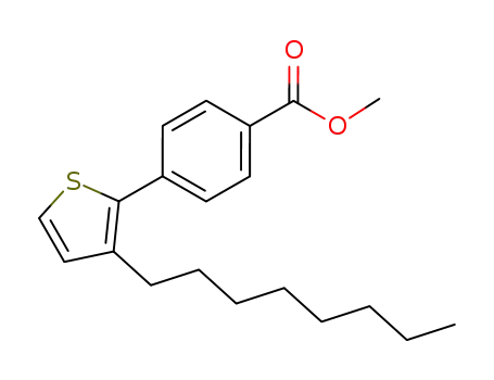 Molecular Structure of 1334531-08-6 (methyl 4-(3-octylthiophen-2-yl)benzoate)