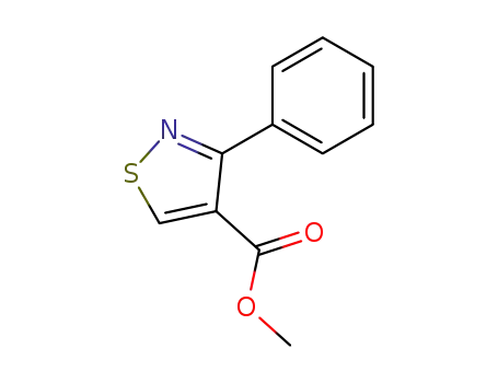 Molecular Structure of 21905-48-6 (3-Phenyl-4-isothiazolecarboxylic acid methyl ester)