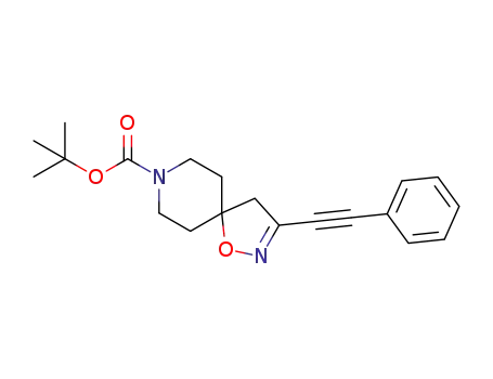 Molecular Structure of 1354931-48-8 (tert-butyl 3-(phenylethynyl)-1-oxa-2,8-diazaspiro[4.5]dec-2-ene-8-carboxylate)