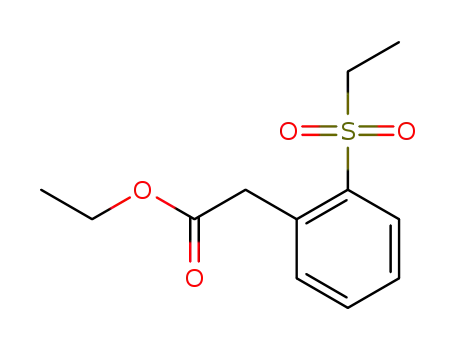 Molecular Structure of 1363179-45-6 (ethyl 2-(2-(ethylsulfonyl)phenyl)acetate)