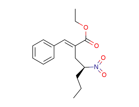 Molecular Structure of 1344660-46-3 ((S,E)-ethyl 2-benzylidene-4-nitroheptanoate)