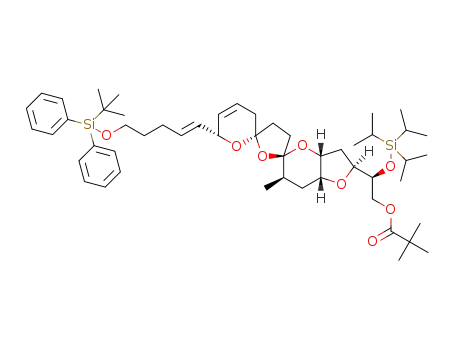 (2S)-2-[(2R,3R,4aR,5'R,6S,6''R,7aR)-6''[(1E)-5-[(tert-butyldiphenylsilyl)oxy]pent-1-en-1-yl]-3-methyl-3,3''4,4a,6,6'',7,7a-octahydrodispiro[furo[3,2-b]pyran-2,2'-oxolane-5',2''-pyran]-6-yl]-2-((triisopropylsilyl)oxy)ethyl pivalate