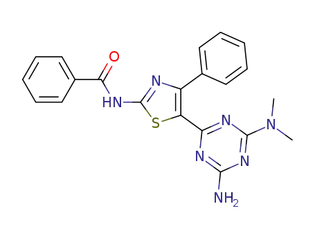 N-[5-(4-amino-6-dimethylamino-[1,3,5]triazin-2-yl)-4-phenylthiazol-2-yl]benzamide