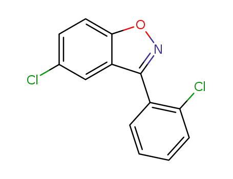 Molecular Structure of 87999-66-4 (5-Chloro-3-(2-chlorophenyl)benzo[d]isoxazole)