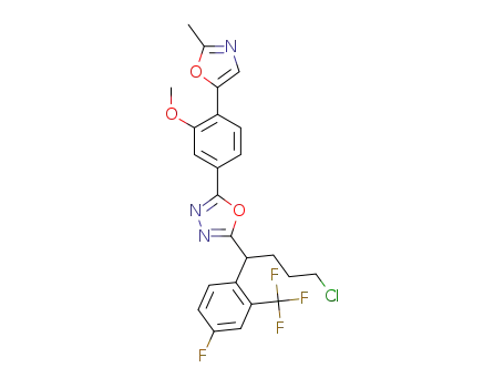 2-{4-chloro-1-[4-fluoro-2-(trifluoromethyl)phenyl]butyl}-5-[3-methoxy-4-(2-methyl-1,3-oxazol-5-yl)phenyl]-1,3,4-oxadiazole