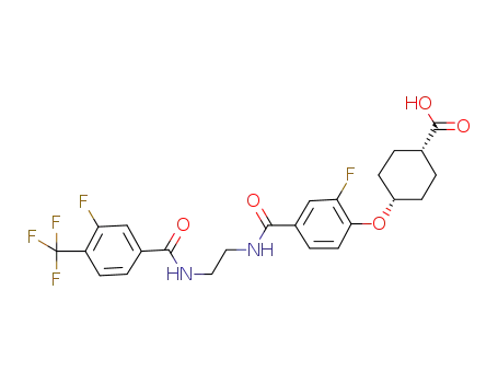 cis-4-{2-fluoro-4-[(2-{[3-fluoro-4-(trifluoromethyl)benzoyl]amino}ethyl)carbamoyl]phenoxy}cyclohexanecarboxylic acid