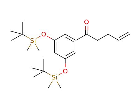 Molecular Structure of 1454785-75-1 (1-(3,5-bis(tert-butyldimethylsilyloxy)phenyl)pent-4-en-1-one)