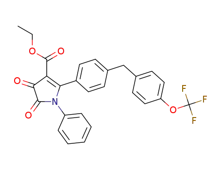 ethyl 4,5-dioxo-1-phenyl-2-(4-(4-(trifluoromethoxy)benzyl)phenyl)-4,5-dihydro-1H-pyrrole-3-carboxylate