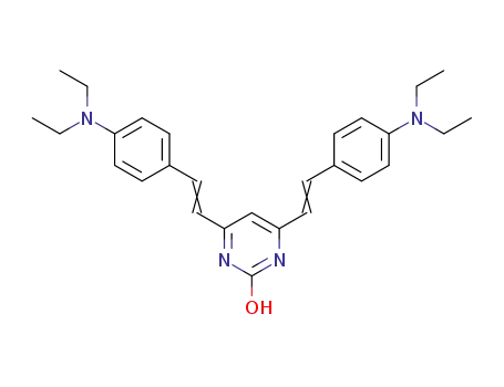 Molecular Structure of 1000391-87-6 (4,6-bis-[2-(4-diethylamino-phenyl)-vinyl]-pyrimidin-2-ol)