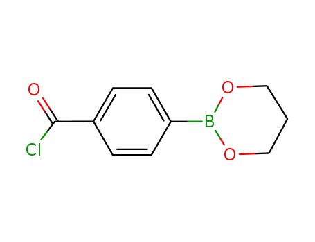Molecular Structure of 481725-56-8 (4-(1,3,2-dioxaborinan-2-yl)benzoyl chloride)