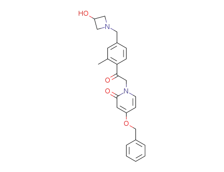 4-benzyloxy-1-{2-[4-(3-hydroxy-azetidin-1-ylmethyl)-2-methyl-phenyl]-2-oxo-ethyl}-1H-pyridin-2-one