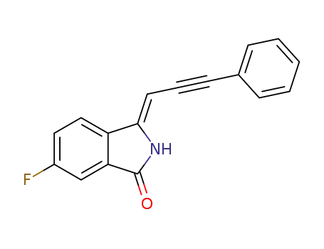 (Z)-6-fluoro-3-(3-phenylprop-2-ynylidene)isoindolin-1-one