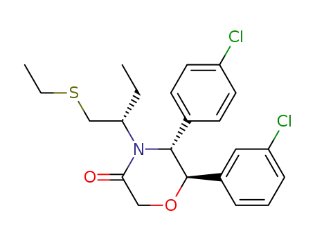 (5R,6R)-6-(3-chlorophenyl)-5-(4-chlorophenyl)-4-((S)-1-(ethylthio)butan-2-yl)morpholin-3-one