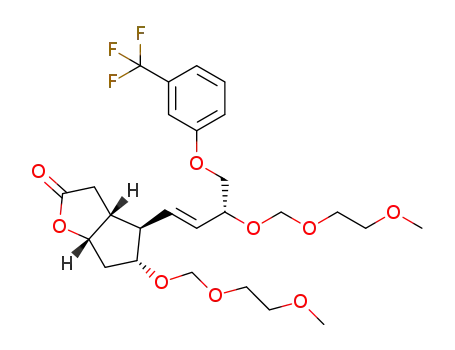 (3aR,4R,5R,6aS)-5-((2-methoxyethoxy)methoxy)-4-((R,E)-3-((2-methoxyethoxy)methoxy)-4-(3-(trifluoromethyl)phenoxy)but-1-enyl)hexahydro-2H-cyclopenta[b]furan-2-one