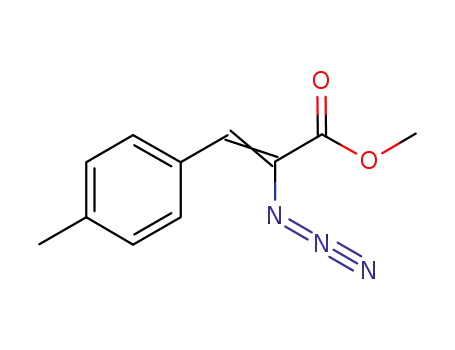 Molecular Structure of 98081-74-4 (2-Propenoic acid, 2-azido-3-(4-methylphenyl)-, methyl ester)