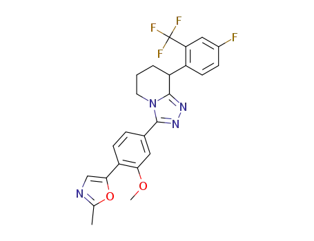 8-[4-fluoro-2-(trifluoromethyl)phenyl]-3-[3-methoxy-4-(2-methyl-1,3-oxazol-5-yl)phenyl]-5,6,7,8-tetrahydro[1,2,4]triazolo[4,3-a]pyridine
