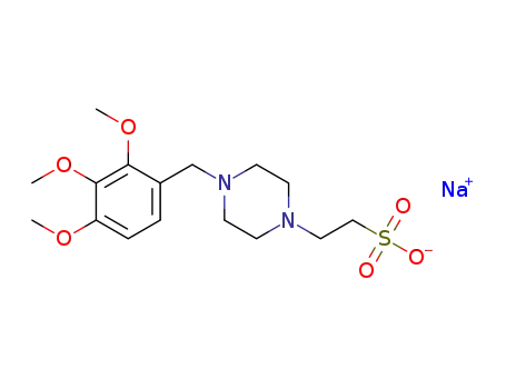 Molecular Structure of 1383744-14-6 (2-(1-(2,3,4-trimethoxybenzyl)piperazine-4-yl)-ethanesulfonic acid sodium salt)