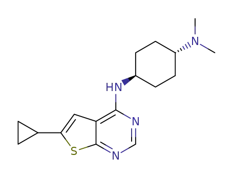 4-N-[6-cycIopropylthieno[2,3-d]pyrimidin-4-yl]-1-N,1-N-dimethylcyclohexane-1,4-diamine