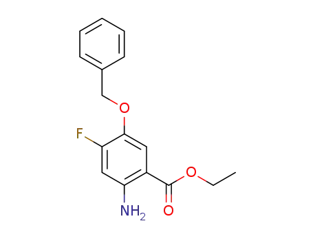 Molecular Structure of 1251702-40-5 (ethyl 2-amino-5-(benzyloxy)-4-fluorobenzoate)